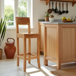 Canapé convertible en bois recyclé coussins taupe DENVER