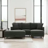 Canapé d'angle convertible anthracite - côté droit COMO
