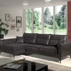 Canapé d'angle gauche gris EPIKA