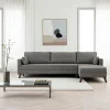 Canapé d'angle gris - 275 cm, côté droit SPLIT