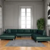 Canapé panoramique vert foncé - côté gauche AMSTERDAM