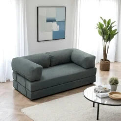 Canapé-lit anthracite confort, 190 cm ALTEA