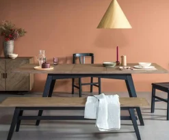Chaise assise velours orange dossier rotin (lot de 2) PALMA
