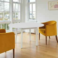 Chaise blanche scandinave pieds bois (lot de 2) LOTA
