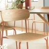 Chaise bois et métal terracota style écolier (lot de 2) TIM
