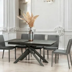 Chaise contemporaine pivotante anthracite (lot de 2) LIGURIE
