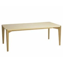 Chaise contemporaine tissu écru dossier droit (lot de 2) TIM
