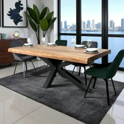 Chaise de bar confortable en bouclette sable avec fonction pivotante (lot de 2) MELBOURNE