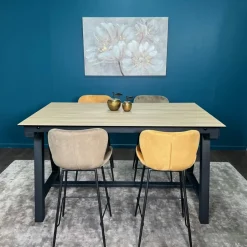 Chaise de bar moderne en velours doré réglable en hauteur (lot de 2) PALERME