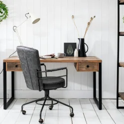 Chaise de bureau industrielle grise BRISBANE