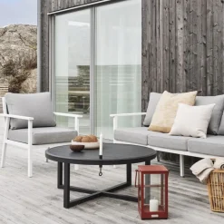 Chaise de jardin en aluminium gris sable (lot de 2) STOCKHOLM