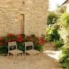 Chaise de jardin en teck tressage beige (lot de 2) SUMMER
