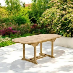 Chaise de Jardin pliante teck textilène taupe (lot de 2) SUMMER