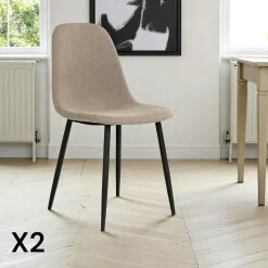 Chaise de salle à manger grise, style moderne (lot de 2) BERLIN