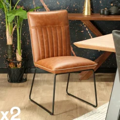 Chaise de salle à manger gris used OKA (lot de 2)