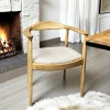 Chaise design en bouclette sable PALERME