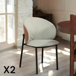 Chaise design rose (lot de 2) HAWAI