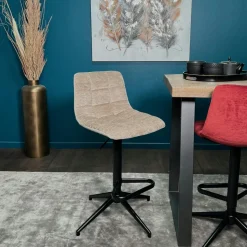 Chaise en velours gris anthracite (lot de 2) MALMOE