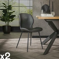 Chaise grise (lot de 2) MELBOURNE