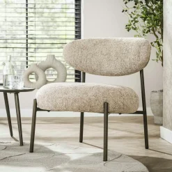 Chaise marron moderne en velours tissé (lot de 2) CREEK