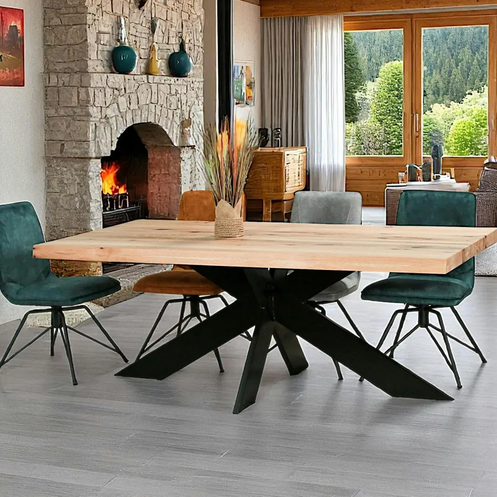 Chaise rembourrée havane en microfibre