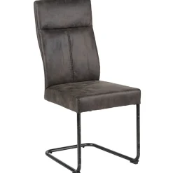 Chaise rembourrée havane en microfibre