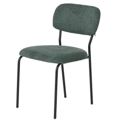 Chaise tissu brun taupe style écolier (lot de 2) MALANG