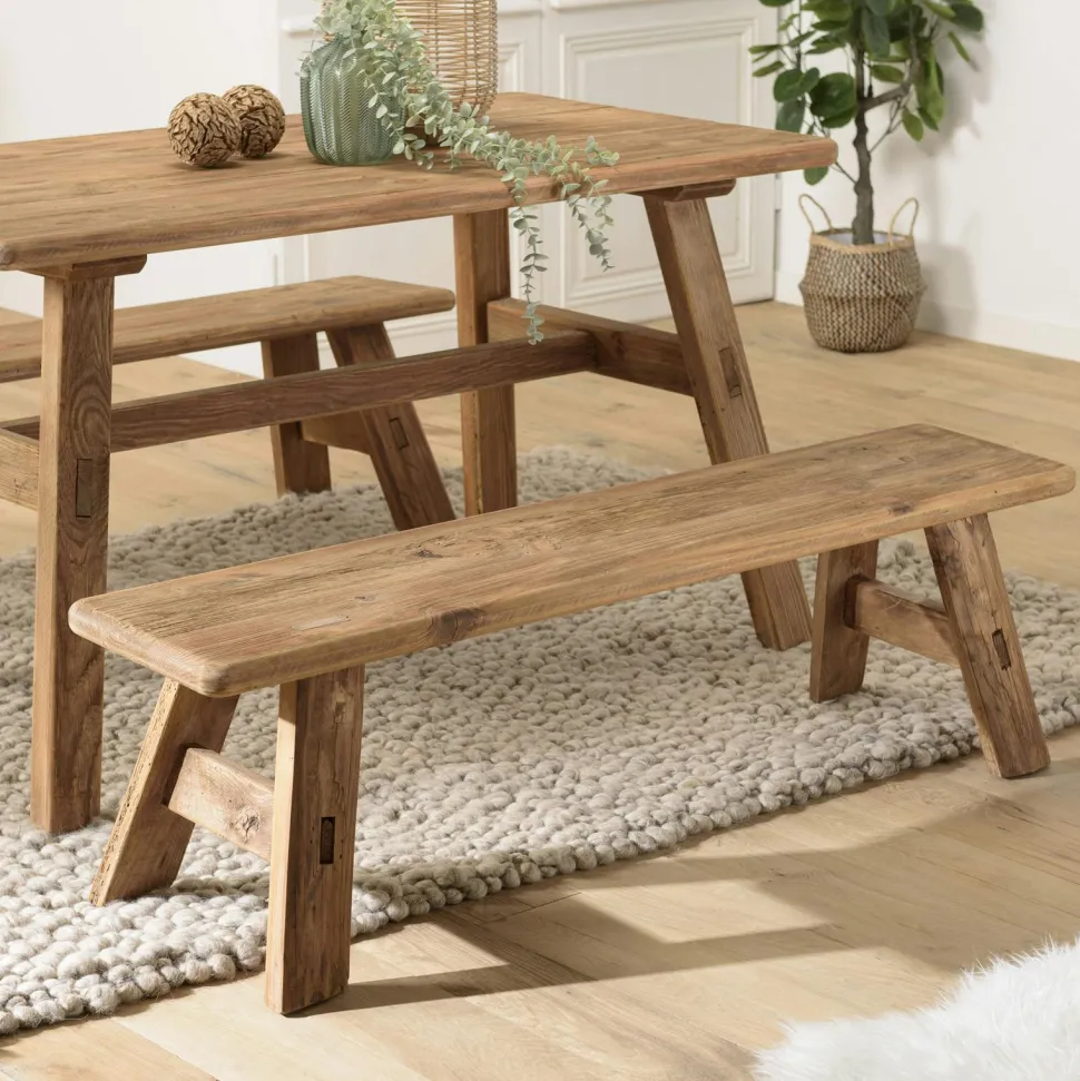 Coffre de rangement en bois de pin recyclé DENVER
