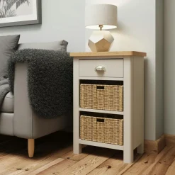 Colonne de rangement en teck recyclé naturel KERALA