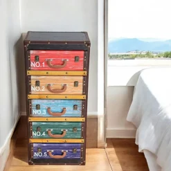 Commode 7 tiroirs 2 portes 2 niches LAMPHUN