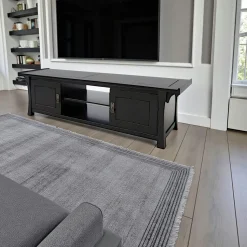 Commode demi cercle hévéa massif 110x60cm TRADITION