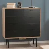 Commode noire bois massif PALMEIRA