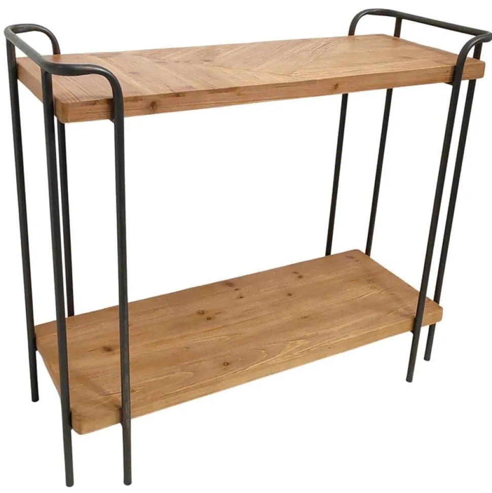 Console 2 niveau en bois clair ATELIER