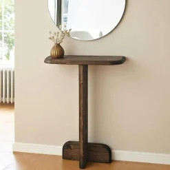 Console d'entrée design en bois brun SITIA