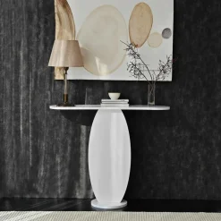 Console d'entrée design organique effet bois MARFA