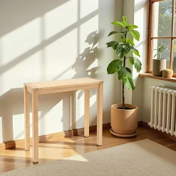 Console moderne bois hévéa 80cm ATTAN