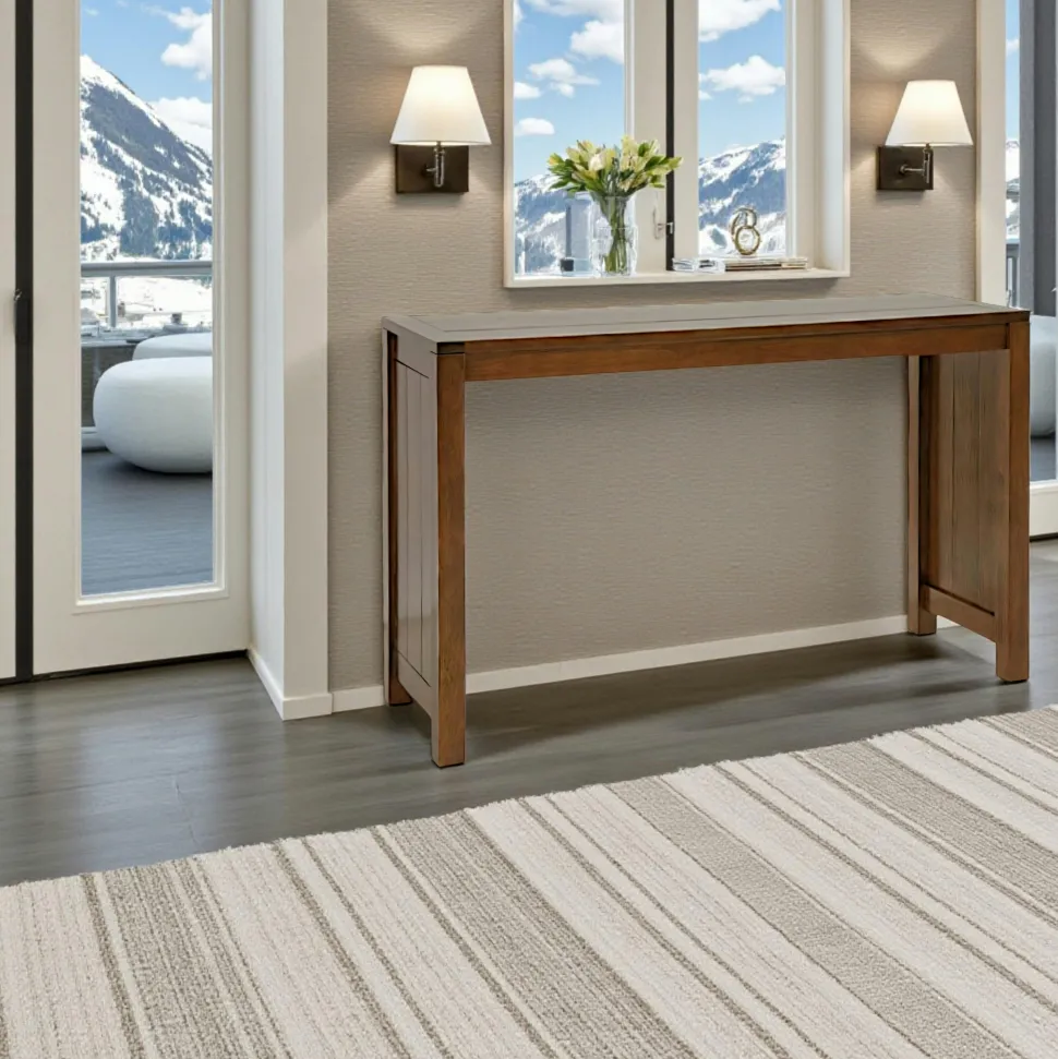 Console moderne bois hévéa 120cm ATTAN