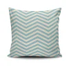 Coussin bleu motif graphique IZMIR