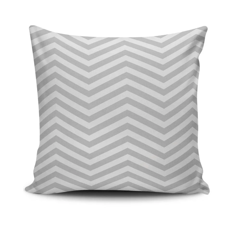 Coussin bleu motif graphique IZMIR