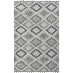 Coussin bohème multicolore – motif kilim, fond beige IZMIR