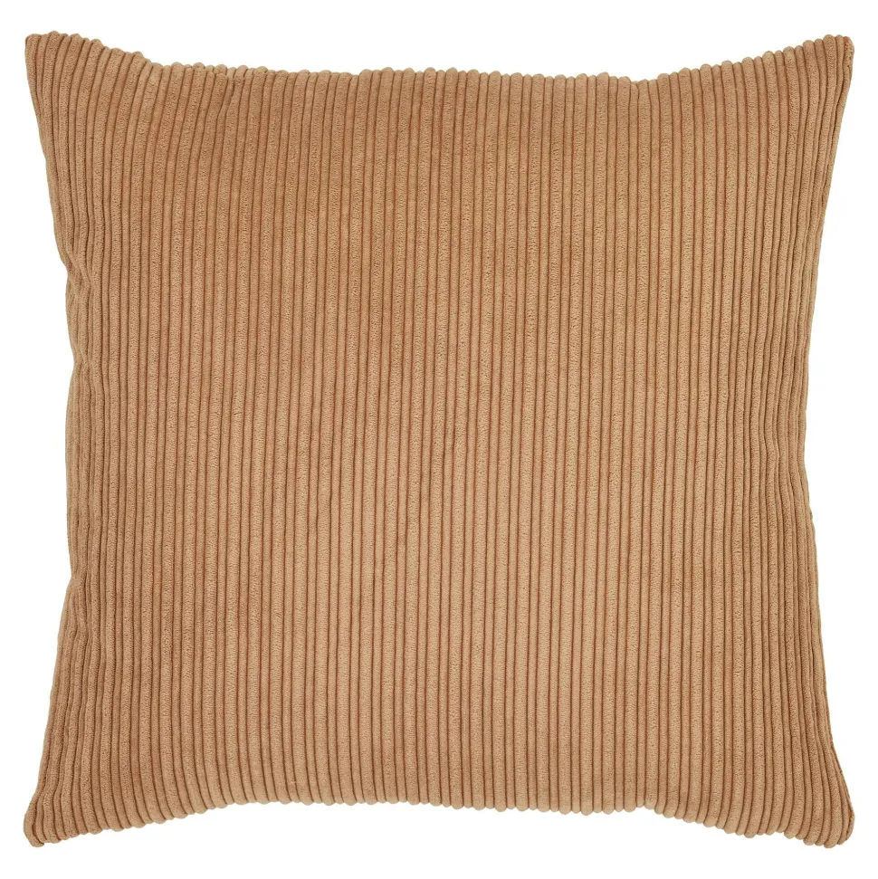 Coussin de canapé beige, motif linéaire BRUGES