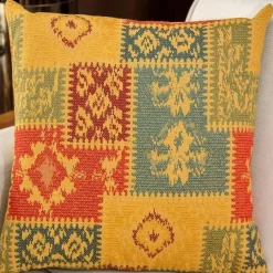 Coussin ethnique – motif patchwork multicolore IZMIR