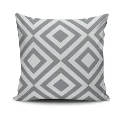 Coussin gris – motifs imbriqués IZMIR