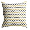 Coussin gris et jaune zébré – entretien facile IZMIR