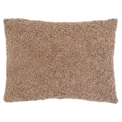 Coussin rectangulaire beige en bouclette BRUGES