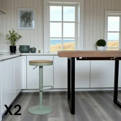 Décoration murale en métal et bois – planisphère