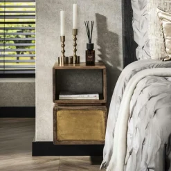 Décoration murale en métal et bois – planisphère