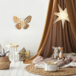 Décoration murale en métal – papillon doré