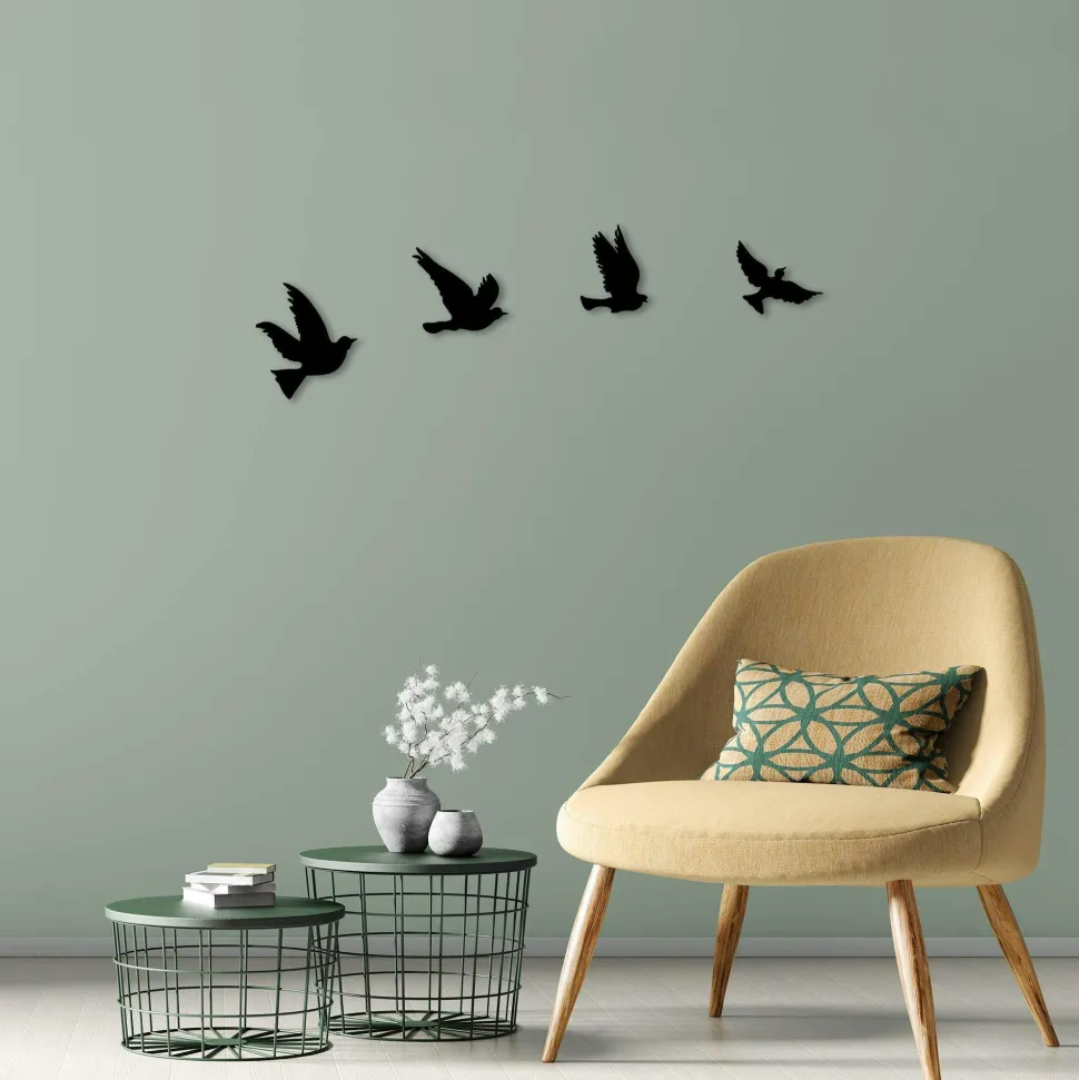 Décoration murale métal et bois – Acacia