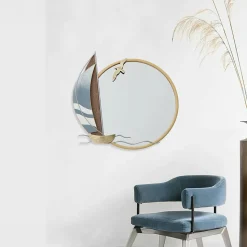 Décoration murale voilier avec miroir